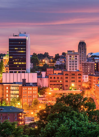 Lynchburg Virginia downtown skyline